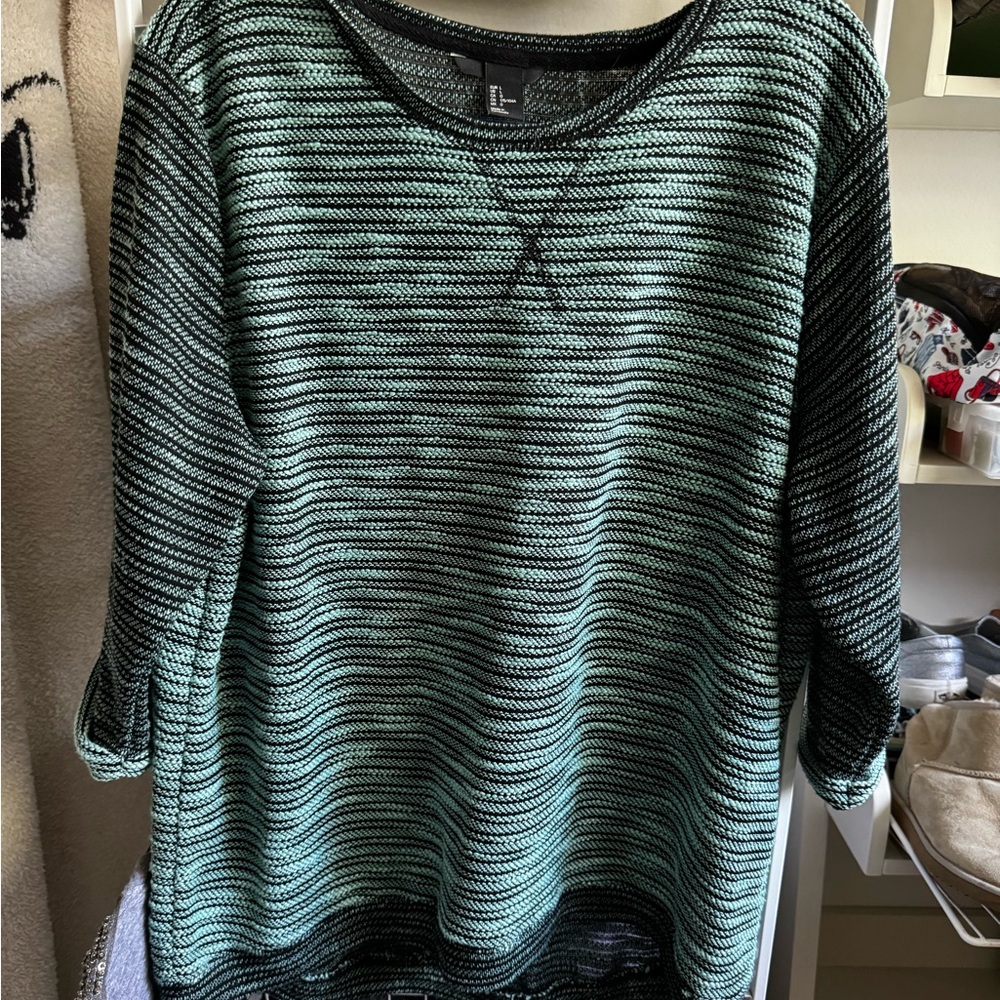💚💚H&M Teal Green Knit Top - L💚💚